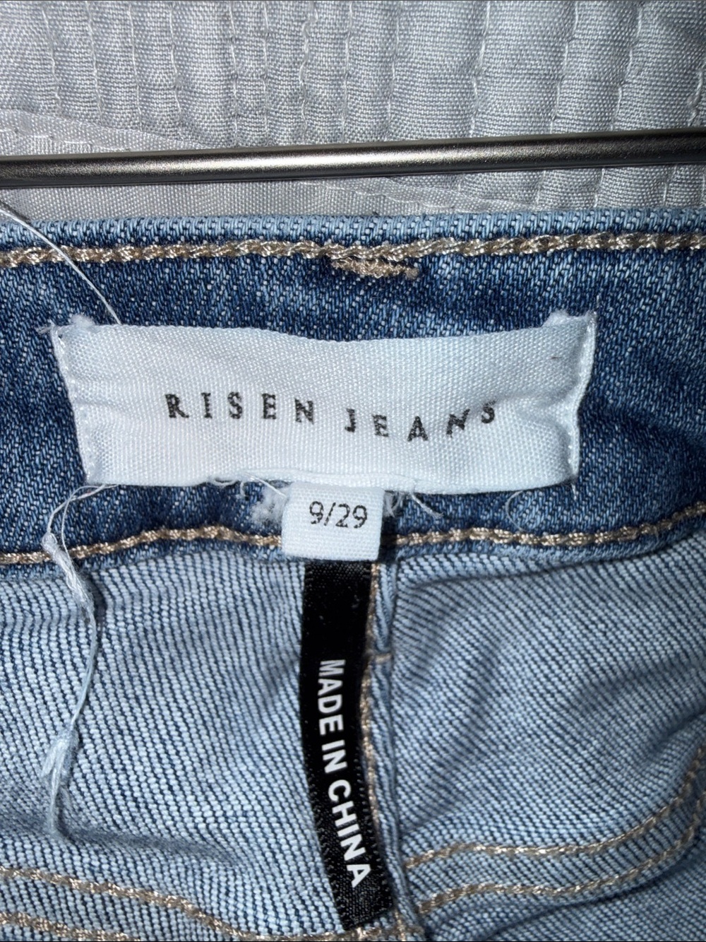 Frayed Hem High-Rise Wide-Leg Jeans - Blue - Picture 4 of 4